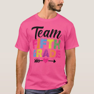 T-shirt Équipe Enseignants De 5E Année Retourner À L'École