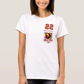 T-shirt Équipe féminine de volley-ball Allemagne noir roug