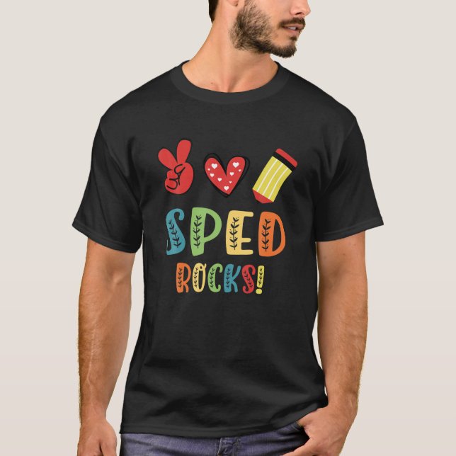 T-shirt Équipe féminine SPED Équipe Enseignant Spécial (Devant)