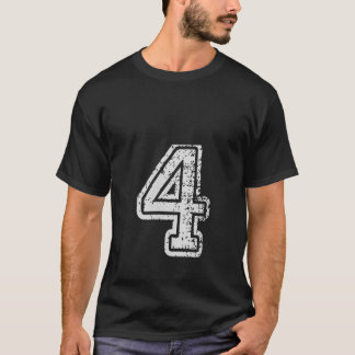 T-shirt Équipe féminine Uniformes Jersey Numéro 4 Quatre É