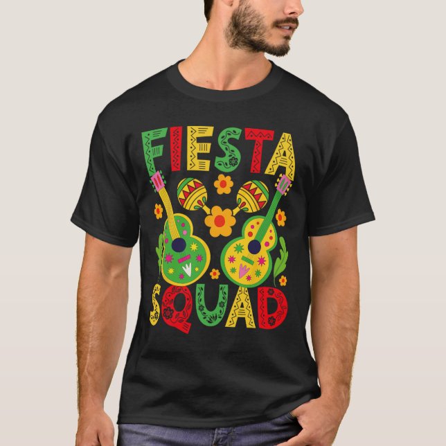 T-shirt Équipe Fiesta Correspondant Cinco De Mayo (Devant)