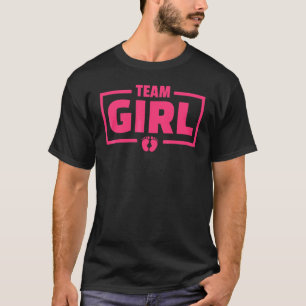 T-shirt Équipe Fille Révélation du sexe de Bébé Équipe Ros