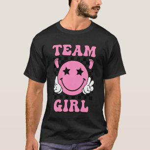 T-shirt Équipe Fille Révélation du Sexe de Bébé Fête Annon