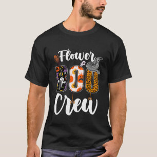 T-shirt Équipe Flower Boo Crew Halloween Correspond Floris