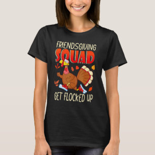 T-shirt Équipe Friendsgiving se fait plumée en tenue assor