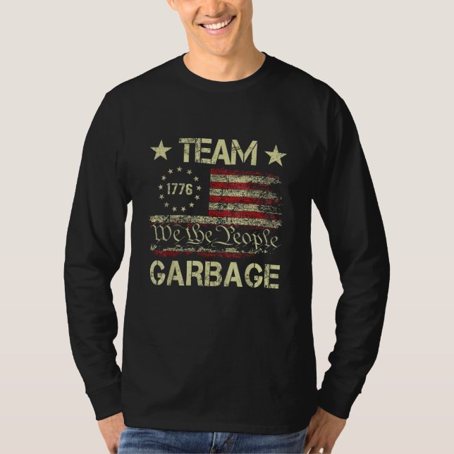 T-shirt Equipe Garbage Pour Trump Élections 2024 2024 (Devant)