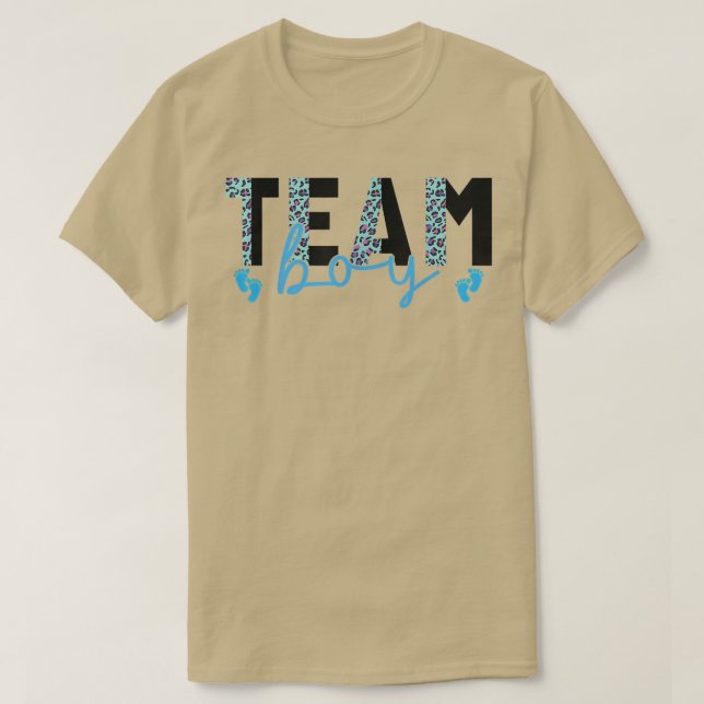 T-shirt Équipe Garçon Empreinte de léopard Cute Rose Ou Bl (Design devant)