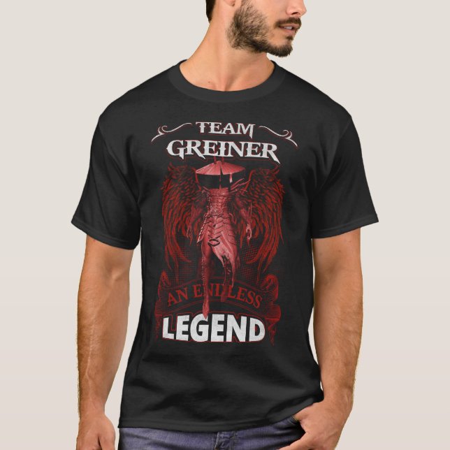 T-shirt Équipe GREINER - Une LÉGENDE sans fin (Devant)