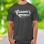 T-shirt Équipe Groom Coutume Mariage Bachelor Party Sport<br><div class="desc">Le t-shirt parfait pour tous vos groomsmen,  l'équipe de Groom et la soirée de baccalauréat. Personnalisez avec votre propre texte - ajoutez une date,  un nom,  un emplacement de partie,  etc (ou supprimez). Changez facilement la couleur du t-shirt.</div>