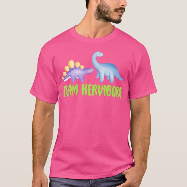 T-shirt Équipe Herbivore Cute Dinosaur Enfants Paleo Entho (Devant)