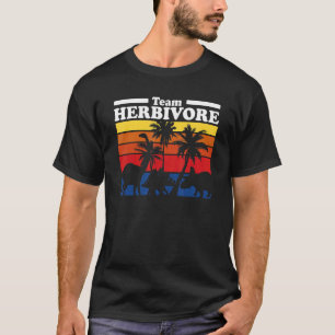 T-shirt Équipe Herbivore Go Vegetarian Dinosaur Veggie