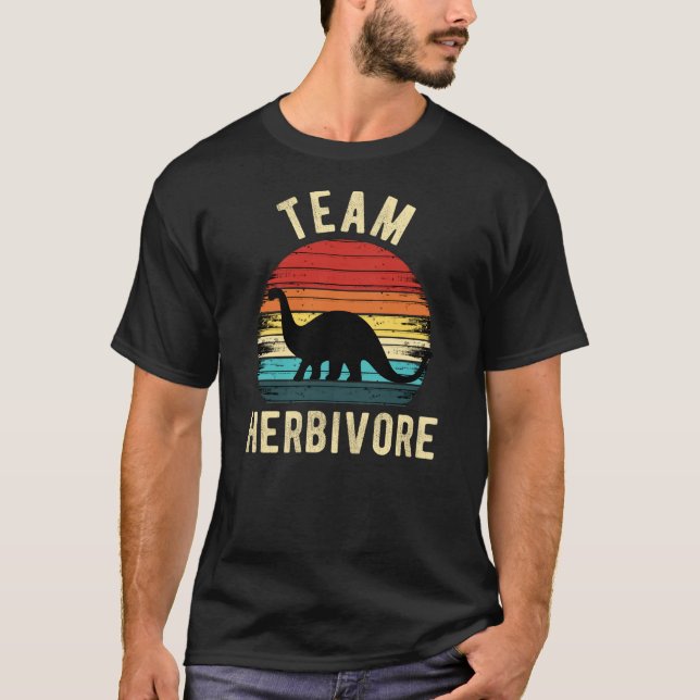 T-shirt Équipe Herbivore Retro vegan (Devant)
