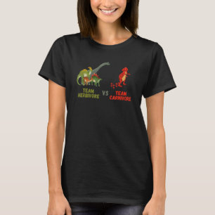 T-shirt Équipe Herbivore Vs Carnivore Mignon Dinosaure Din