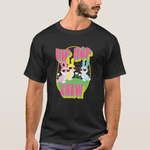 T-shirt Équipe Hip hop Cute Bunnies Pâques Avec Lunettes D