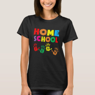 T-shirt Équipe Homeschol Handprints Retour À L'École Ensei