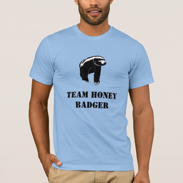 T-shirt Équipe Honey Badger Black Text Grand Design T-shir (Devant)