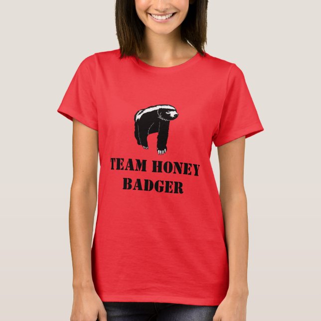T-shirt Équipe Honey Badger Black Text Grand Design T-shir (Devant)