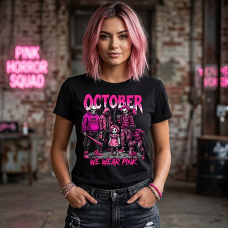T-shirt Équipe Horreur Rose Sensibilisation au Cancer du S