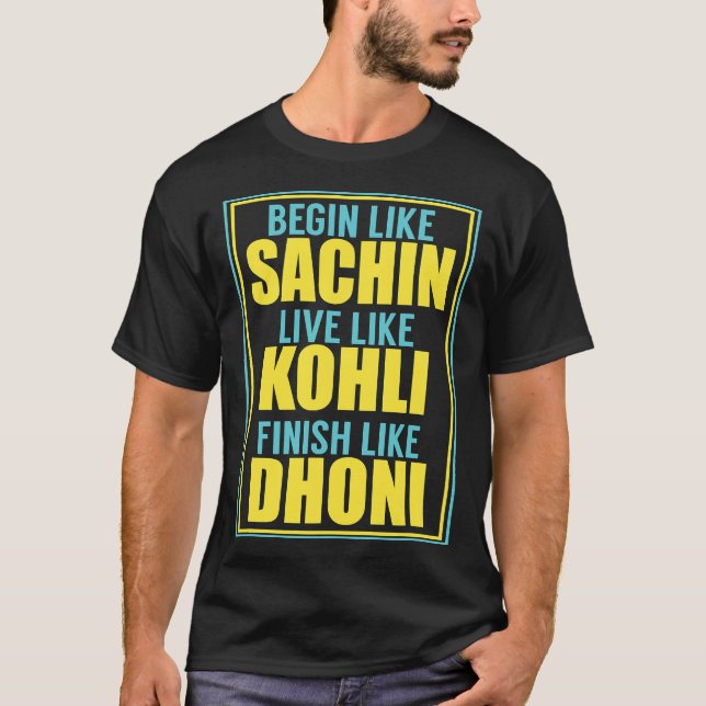 T-shirt Équipe indienne de cricket supportant Jersey T-Shi (Devant)