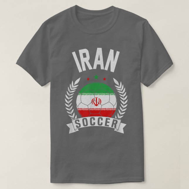 T-shirt Équipe Iran Soccer Support Jersey Drapeau iranien (Design devant)