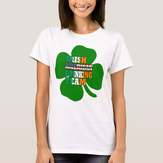 T-shirt Équipe irlandaise américaine de Jour de la Saint P (Devant)