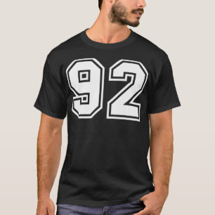 T-shirt Équipe Jersey Numéro #92 Cadeau sport Premium