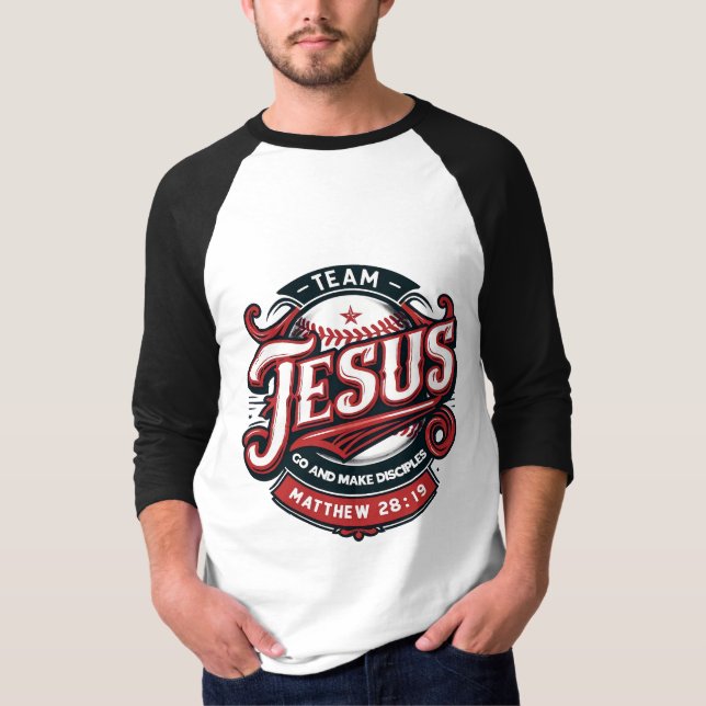 T-shirt Équipe Jesus Raglan Shirt (Devant)