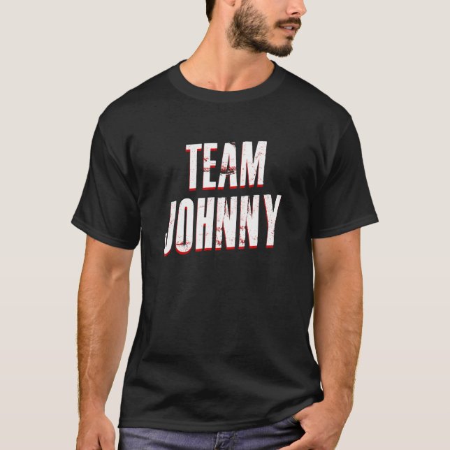 T-shirt Équipe Johnny Fan Club Support Famille d'amis (Devant)