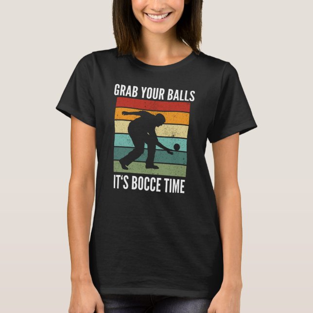 T-shirt Équipe Joueur-Boules de Bocce Funny (Devant)