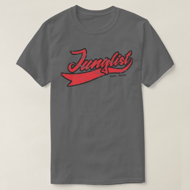 T-shirt Équipe Junglist rouge déprimée (Design devant)