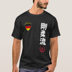T-shirt Équipe Karaté Goju Ryu Drapeau Allemand Kanji Ma J