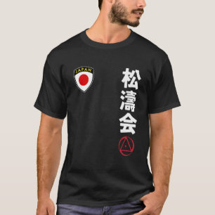 T-shirt Équipe Karate Shotokai Japon Drapeau Kanji Japonai