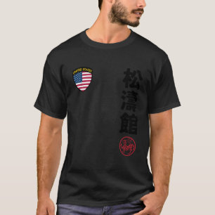 T-shirt Équipe Karaté Shotokan USA Drapeau Kanji Japonais
