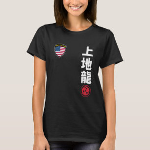 T-shirt Équipe Karaté Uechi Ryu USA Drapeau Kanji Japonais