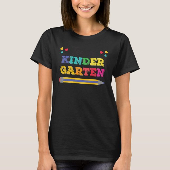 T-shirt Équipe Kinder Garten Retour À L'École (Devant)
