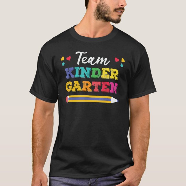 T-shirt Équipe Kinder Garten Retour À L'École 1 (Devant)