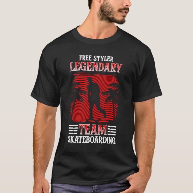 T-shirt Équipe légendaire Freestyle Skateboard (Devant)