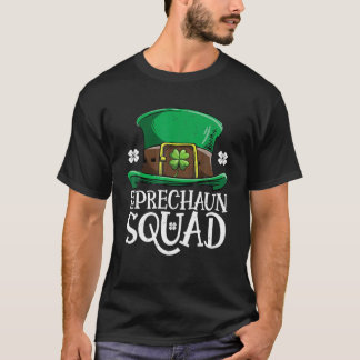 T-shirt Équipe Leprechaun Squad Correspondant à la Saint-P