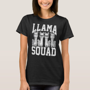 T-shirt Équipe Llama Squad Animal Pour Hommes Femmes Escou