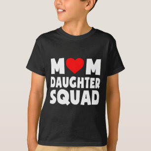 T-shirt Équipe maman fille journée de la mère heureuse fil