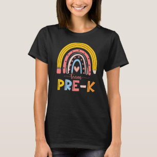 T-shirt Équipe Mare Rainbow Teacher Pré K Premier Jour De 