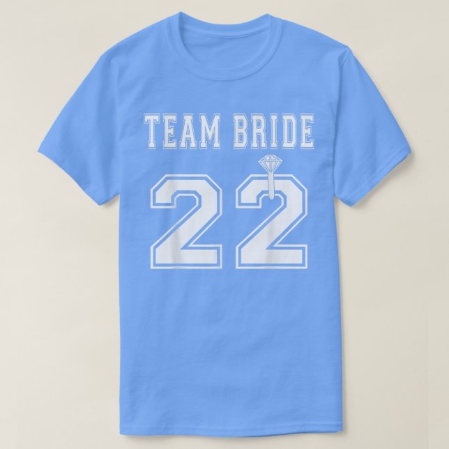 T-shirt Équipe Mariée 2022 Mariage Thème Équivalent  (Design devant)
