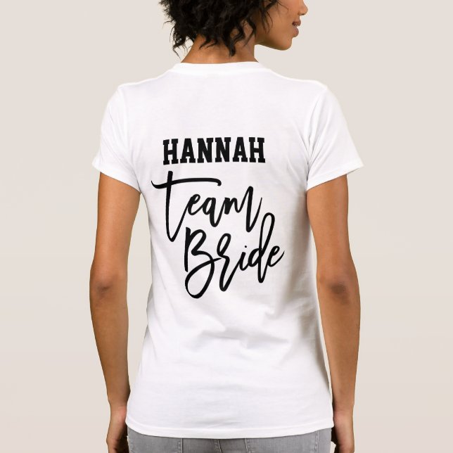 T-shirt Équipe Mariée Citation Mère de la Mariée Monogramm (Dos)