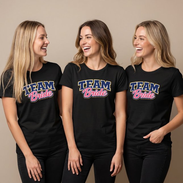 T-shirt Équipe Mariée Fête de Mariage Audacieuse (Créateur téléchargé)