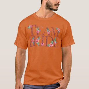 T-shirt Équipe Mariée florale Enterrement de Vie de Jeune 
