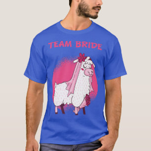 T-shirt Équipe Mariée Mariage Lama Alpaga Enterrement de V