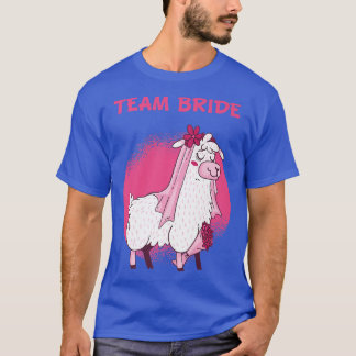 T-shirt Équipe Mariée Mariage Lama Alpaga Enterrement de V