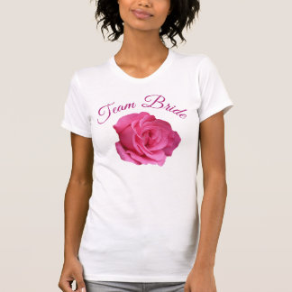 T-shirt Équipe mariée rose floral rose fête de hen party 
