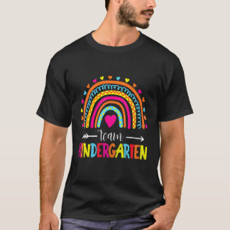 T-shirt Équipe Maternelle Enseignant Élève Arc-en-ciel