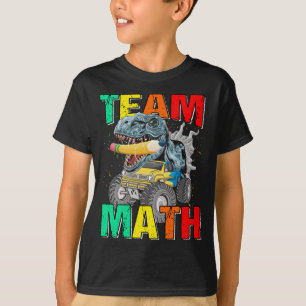 T-shirt Équipe Math Monster Camion Dinosaur Garçons T-shir